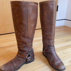 FRYE Veronica Harness Tall Boot Carmel size 8